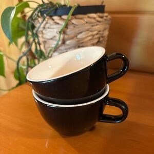 Acme Cappuccino Cups Mugs Set of 2, Black, Medium